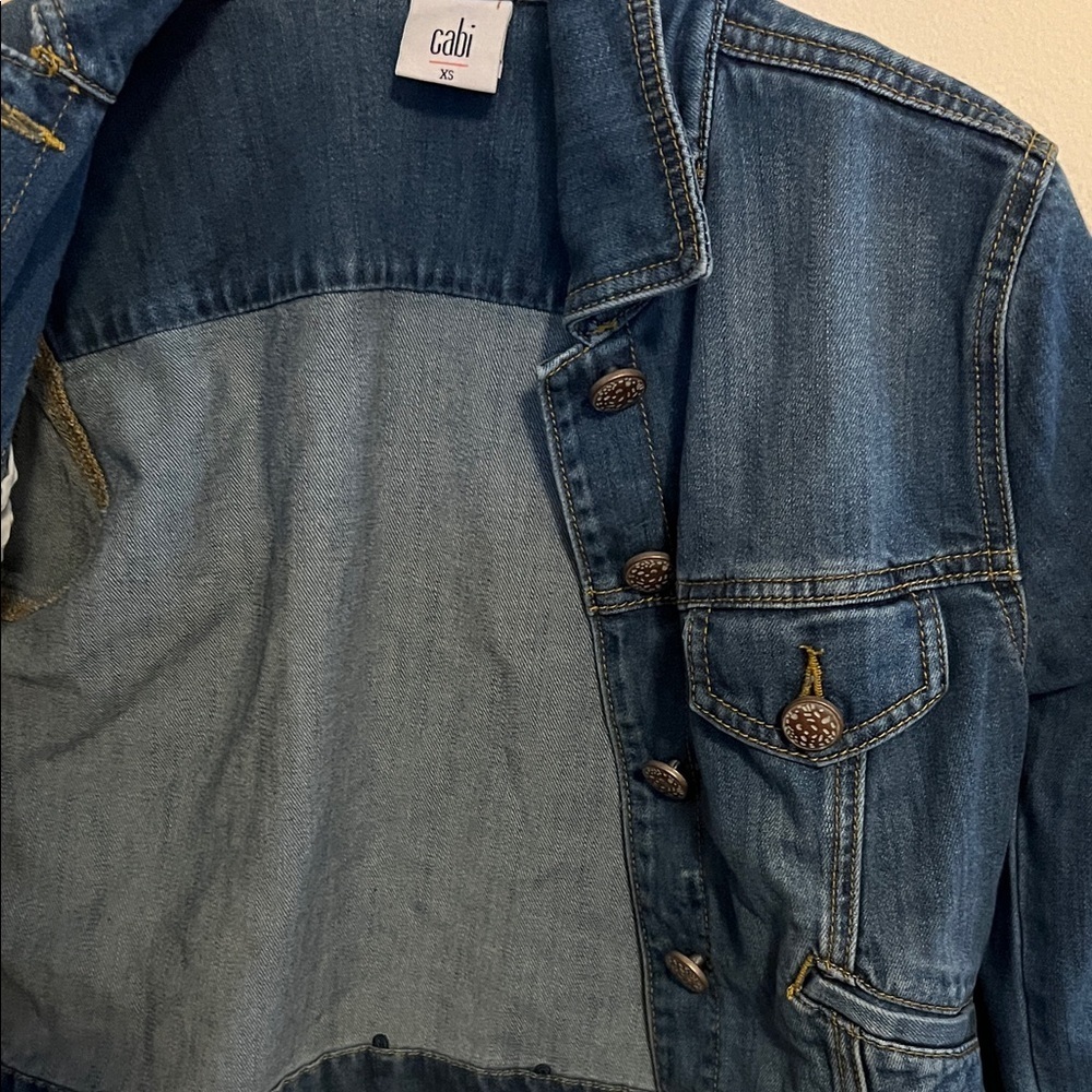 CAbi Blue Denim cropped Jacket - Picture 5 of 5
